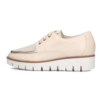 DL Sport Schoenen, Dames, Beige, 42 EU, Leer, Beige Leren Instappers voor Dames