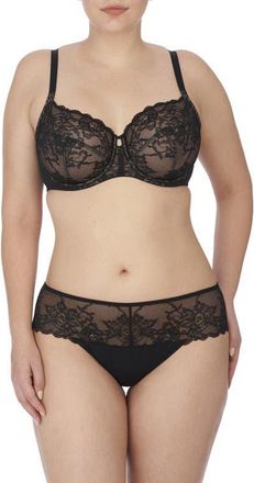 Natori Statement Lace Side Support Bra in Black/cafe at Nordstrom, Size 42Ddd
