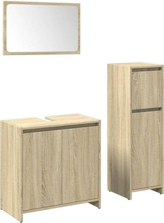 vidaXL Vidaxl - Set de muebles de baño 3 pzas madera contrachapada roble Sonoma