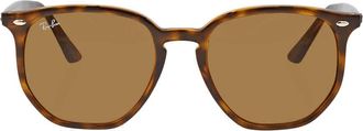 Ray-Ban Ray Ban Brown Classic B-15 Hexagonal Unisex Sunglasses RB4306 710/73 54
