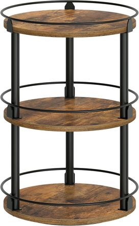 OEM Estante Giratorio De Especias De 3 Niveles, Para Encimera De Cocina, Tocador, Oficina, Marr&oacute;n/negro