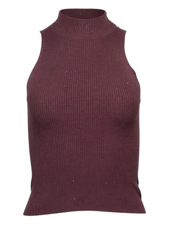 Brunello Cucinelli sleeveless ribbed top - Pink