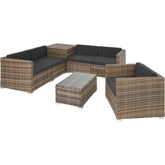 TecTake Garden Furniture Set Pisa in Natural | Size: Large