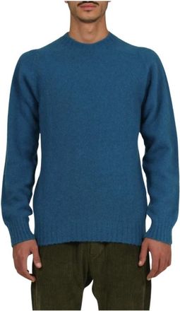 President's Shetland Wol Ronde Hals Trui - Heren - Ronde hals truien - Blauw - XL - Wol - Truien & Vesten