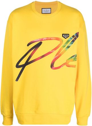 Philipp Plein Signature logo-print sweatshirt - unisex - Cotton - XXXL - Yellow