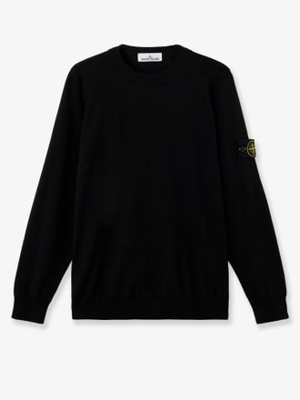 Stone Island Maglia in lana con patch logo laterale - STONE ISLAND - gender_Man