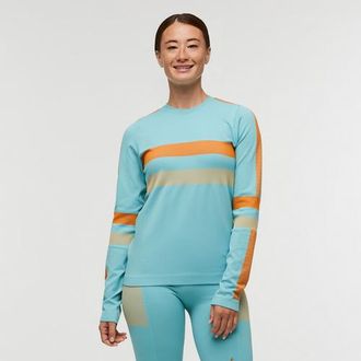 Cotopaxi Debajo Seamless Baselayer Crew - Womens in Bluebird Stripes at Nordstrom, Size Medium