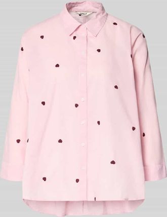 Only Relaxed Fit Hemdbluse aus reiner Baumwolle Modell NEW LINA GRACE in Rosa, Gr&ouml;&szlig;e XS