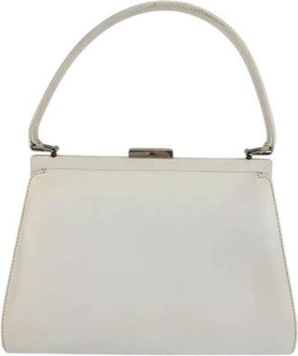 Gucci Pre-owned Handbags, female, White, Size: ONE SIZE Pre-owned Leather Handbag