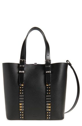 Valentino Medium Rockstud Calfskin Tote in Black at Nordstrom