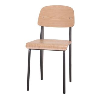 MisterWils Silla de madera bendo - naturel,noir - 80x42x50