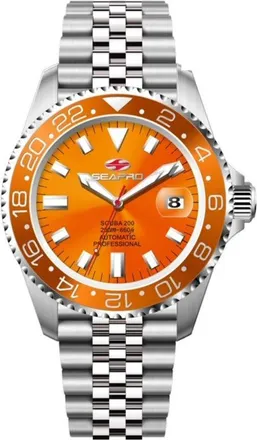 Seapro Grand Meridian Orange Dial Mens Watch SP4333