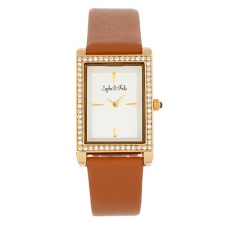 Sophie & Freda Wilmington 25 mm Bracelet Watch with Swarovski Crystals