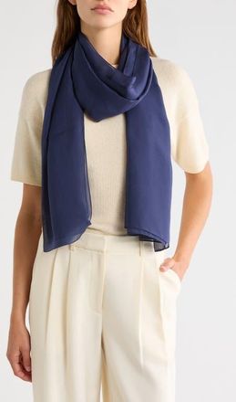 Nordstrom Silk Scarf in Navy Evening at Nordstrom