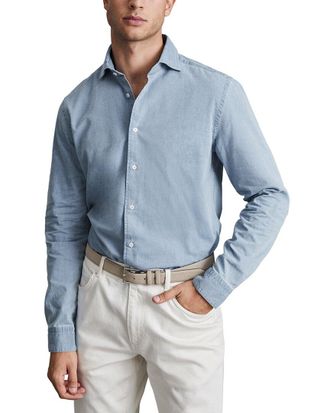 Reiss Draper Washed Chambray Casual Shirt