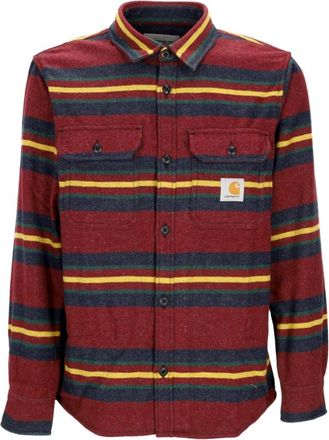 Carhartt Work in Progress Flanellen overhemdjasje met strepen - Heren - Casual Overhemden - Veelkleurig - XL - Wol - Overhemden