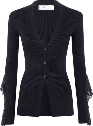 Blumarine Knitted Insert Lace Cardigan