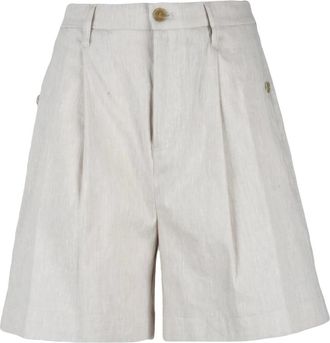 Department Five Bermuda Vita Alta - Dames - Korte Broeken - Wit - XS - Katoen - Korte Broeken