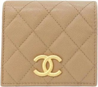 Chanel Pre-owned Wallets, female, Beige, Size: ONE SIZE Pre-owned Bi-fold Wallet