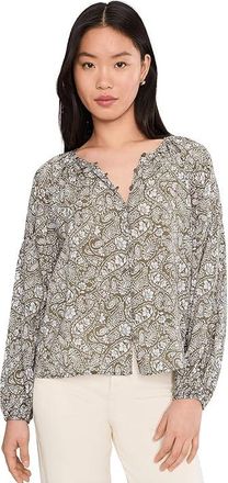 Sanctuary Feeling Best Button Blouse Womens Clothing Olive Branch : LG (US 10-12), Lyocell