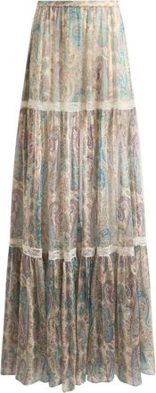 Etro Etro lange rok met paisleyprint