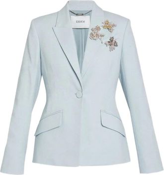 Erdem Blazer monopetto con decorazione - Blu