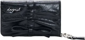 Desigual Medium Faux Leather Bifold Wallet in Black at Nordstrom