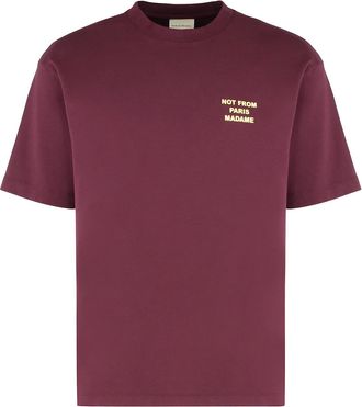 Drôle de Monsieur Slogan Crew Neck T-shirt In Cotton