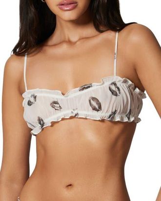 Kiki De Montparnasse Bisou Bisou Bandeau in Black/ivory at Nordstrom, Size X-Small