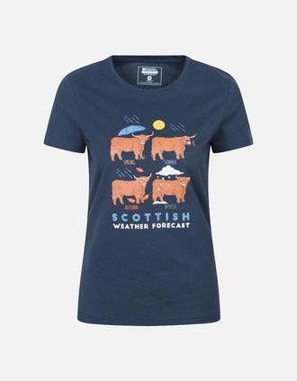 Mountain Warehouse Womens Mountain Warehouse Womens/Ladies Scottish Weather Forecast T-Shirt - Navy - Size: 10