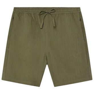 Knowledge Cotton Apparel Fig Linen-Mix Shorts Shorts f&uuml;r Herren | oliv
