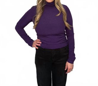 FRNCH Carmelite Knitted Top In Purple