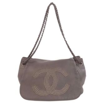 Chanel Pre-owned Vintage Schoudertas - Dames - Pre-owned - Grijs - Maat: ONE Size Leer