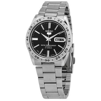Seiko Automatic Black Dial Stainless Steel Mens Watch SNKE01J1