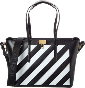 Off-white Diagonal Leather Tote