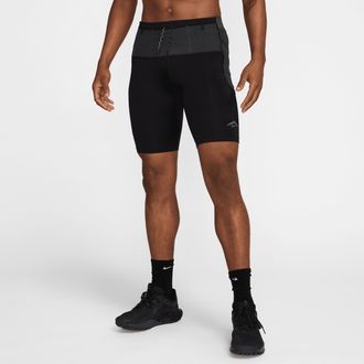 Nike Mens Lava Loops Dri-FIT ADV 1/2-Length Running Tights in Black | HJ4170-010