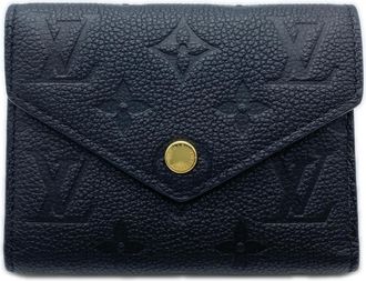 Louis Vuitton Empreinte Black Leather Wallet (Tri-Fold) (Pre-Owned)
