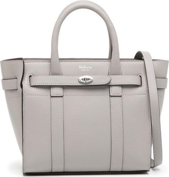 Mulberry Mini Zipped Bayswater leaher bag - women - Leather - One Size - Grey