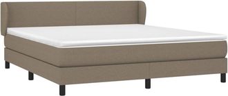 vidaXL Vidaxl - Cama Box Spring Con Colch&oacute;n Tela Gris Taupe 180x200 Cm