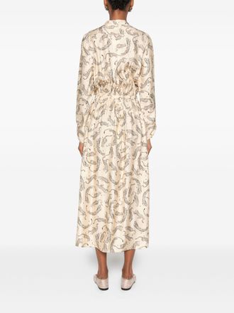 Forte_Forte Paisley-Print Long Dress - Cream