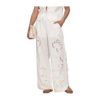 Second Female Vilea Broek - Dames - Broeken - Beige - Maat: S Katoen