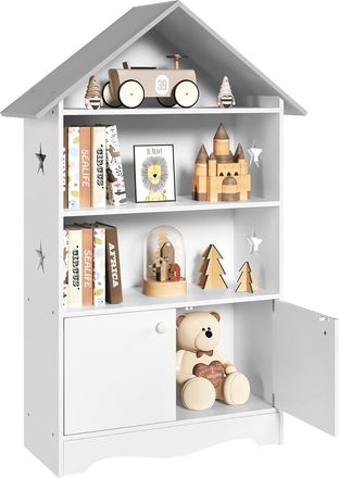 Woltu Woltu - Librer&iacute;a Infantil Para Ni&ntilde;os Con 3 Estanter&iacute;as Abiertos Librero Infantil Para Habitaci&oacute;n Organizador Multiusos Estante De Libreria Para Dormit