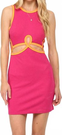 Fate Cosmo Twist Cutout Dress In Fuchsia
