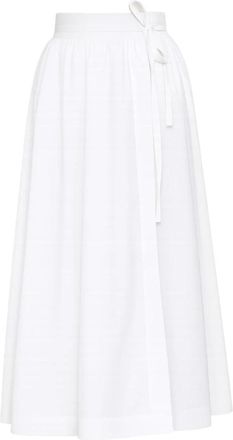 Vanessa Bruno Guillaume Midi Rok - Dames - Midirokken - Wit - L - Katoen - Rokken