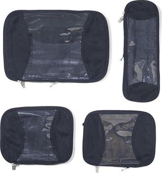 Baggallini Compression Cube 4-piece Set Tote Handbags French Navy, Nylon