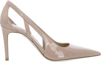 Stuart Weitzman Pink Power Cutout Polished Leather Pumps