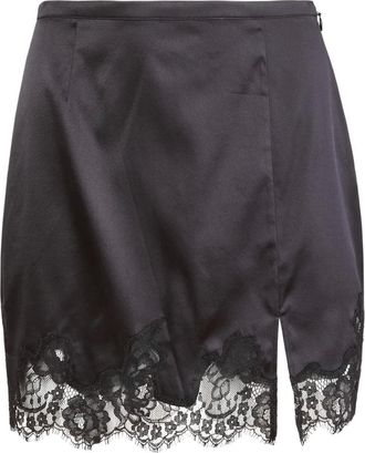 Fleur du Mal Juliet mini-rok met kant - Zwart