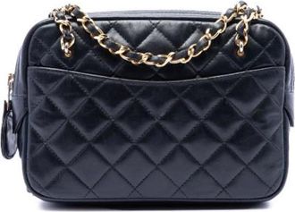 Chanel Pre-owned Vintage Crossbody Bag - Dames - Vintage Schoudertas - Zwart - ONE Size - Leer - Vintage