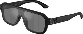 Dolce & Gabbana Satijn Zwart Masker Frame Zonnebril - unisex - Zonnebrillen - Zwart - ONE Size - Satijn - Accessoires