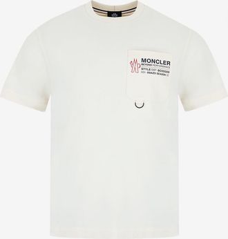 Moncler Rundhals T-Shirt aus Jersey mit Logo